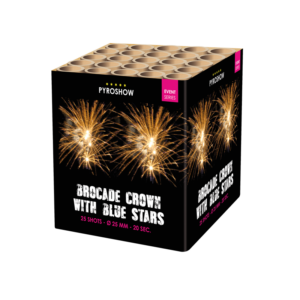 Brocade Crown w. Blue Stars & Tail